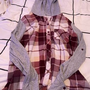 Justify Flannel Hoodie